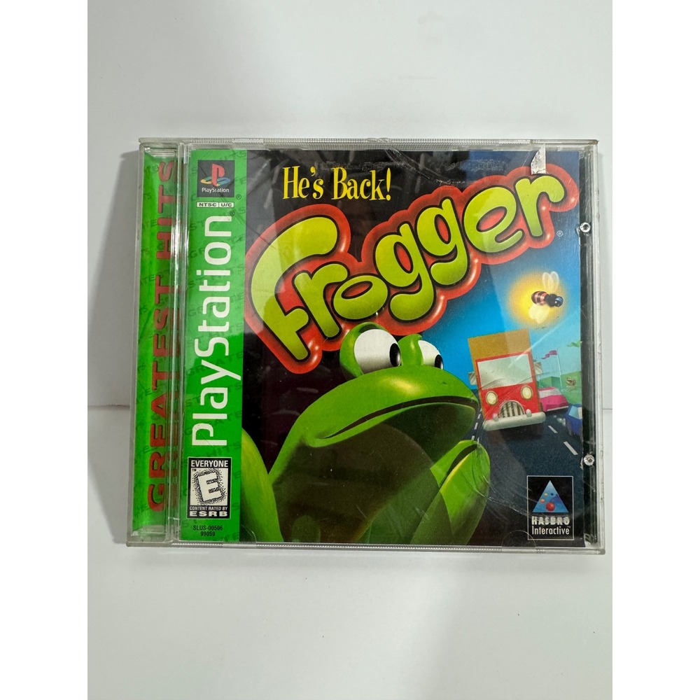 Sony Frogger Video Game PS1 One Size Green Excellent Greatest Hits SLUS-00506
